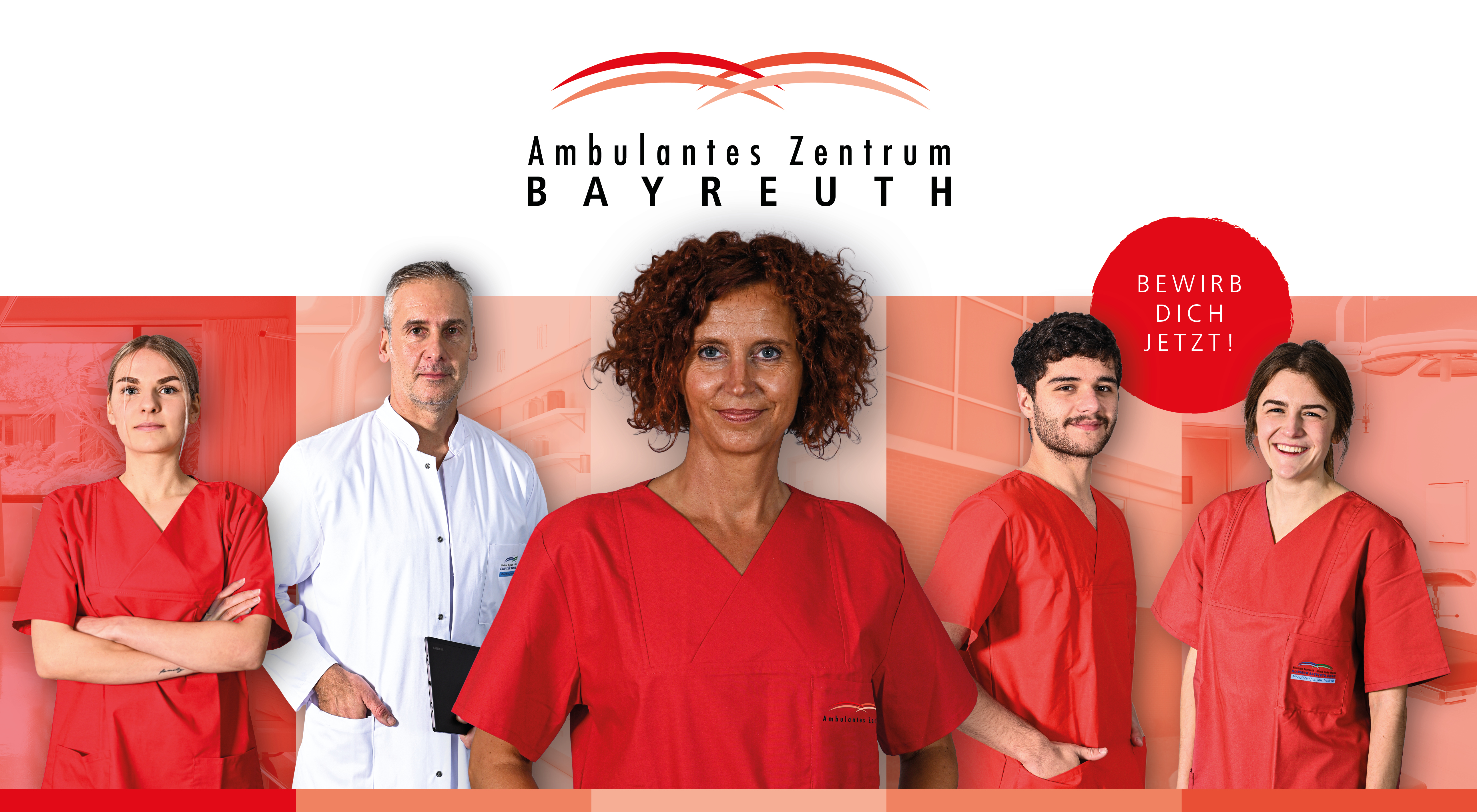 Headerbild: Bildmontage auf der fünf Mitarbeiter aus den unterschiedlichen Fachbereichen dargestellt werden.